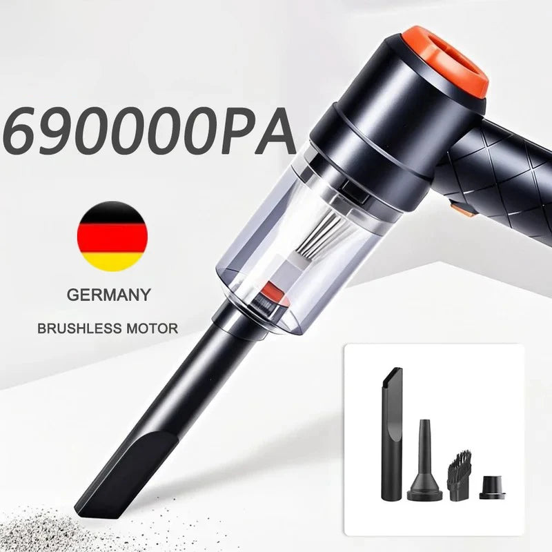6-in-1 Handheld Car Vacuum – Wireless Portable Cleaner for Auto and Home