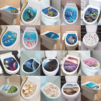 Decorative Toilet Seat Decal – Underwater Sea Shell Art for Bathroom Decor