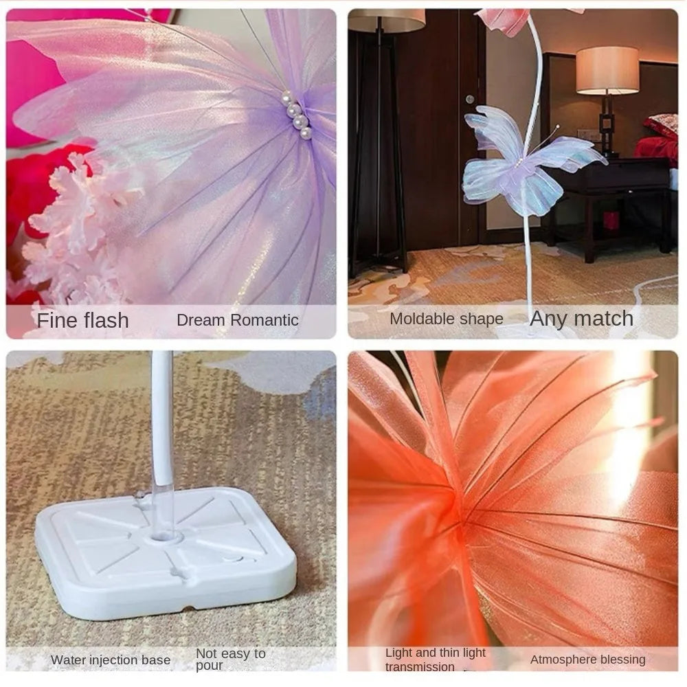 Large 3D Gauze Butterfly Decoration – Hollow Hanging Display for Weddings