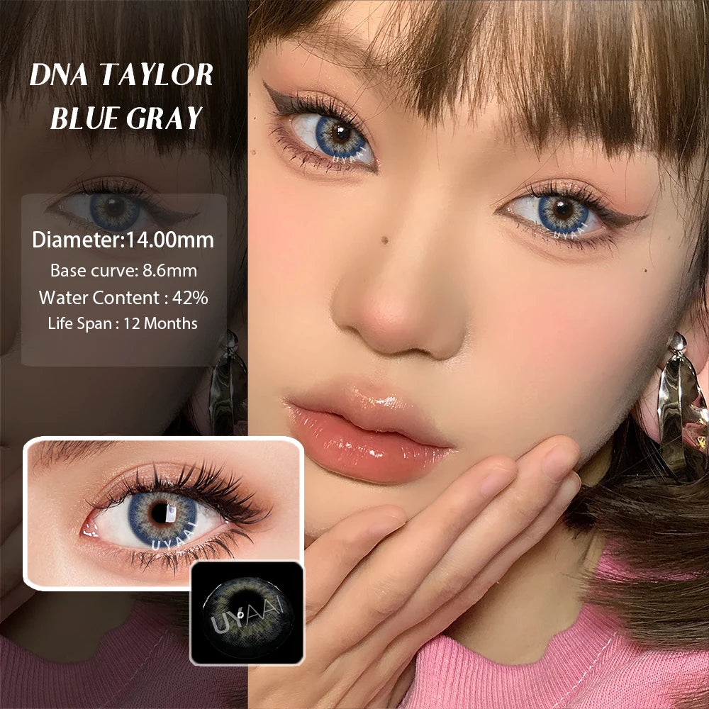 Color Contact Lenses – Natural 14.5mm Big Black and Brown Pupils for Beauty Makeup
