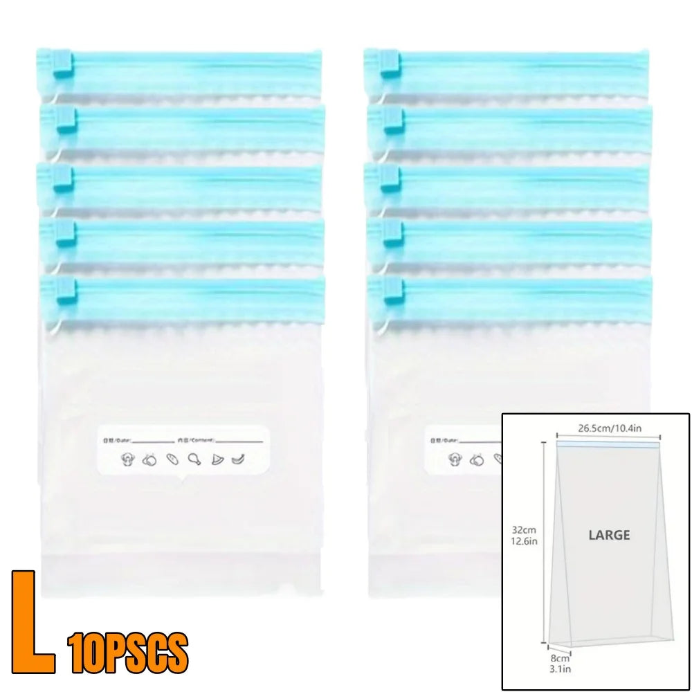 Leakproof Zipper Storage Bags – Fresh Keeping Food Organizers for Kitchen