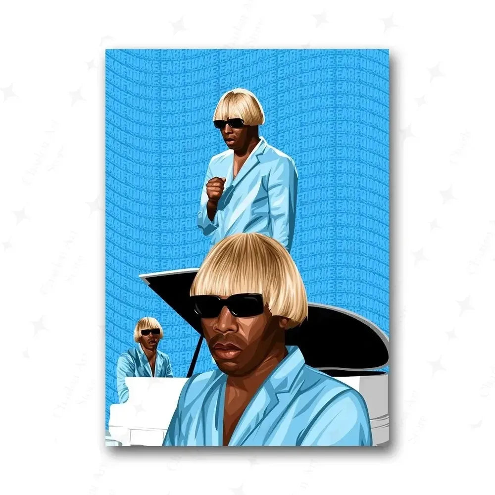 Frank Ocean Music Art Prints – Blonde Rap Poster Set for Bedroom Wall Decor