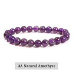 Natural Stone Bead Bracelet – Healing Crystal Gemstone Jewelry for Men and Women