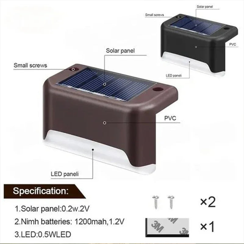 Waterproof Solar LED Deck Lights – Outdoor Step Lamps for Garden Patio Decor