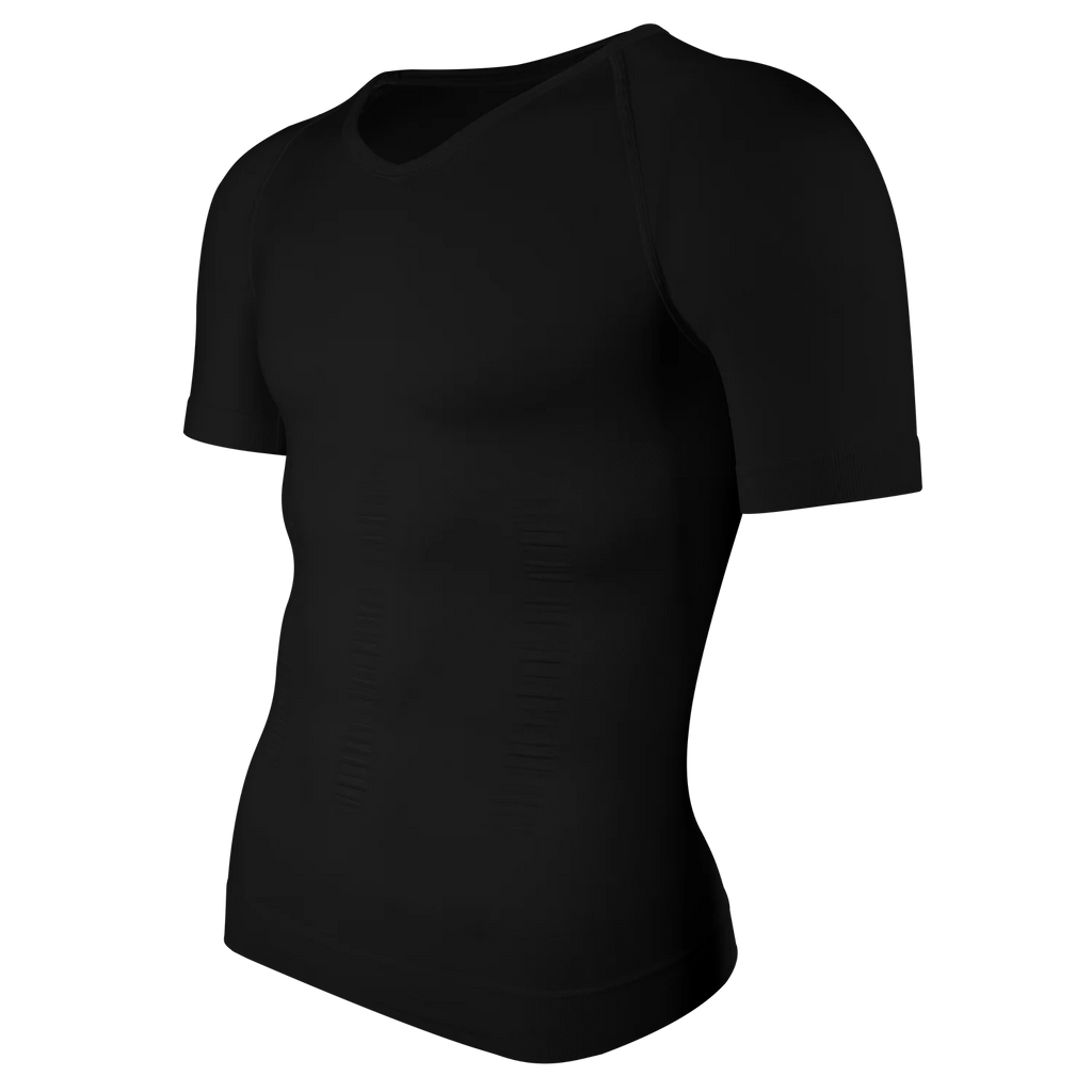 Men's Compression Shapewear Shirt – V-Neck Tummy Control for Fitness Workout