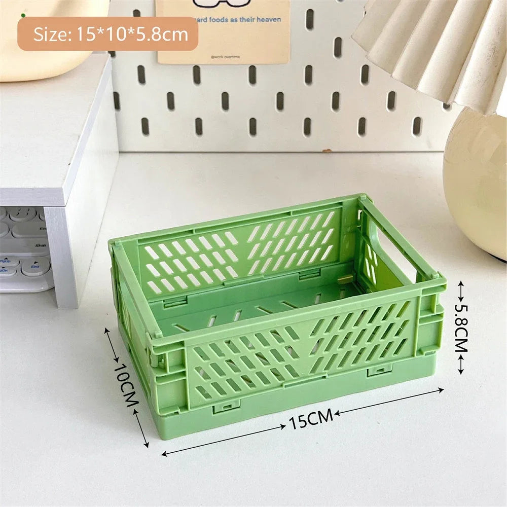 Foldable Storage Crate – Collapsible Organizer for Toys and Desk Supplies