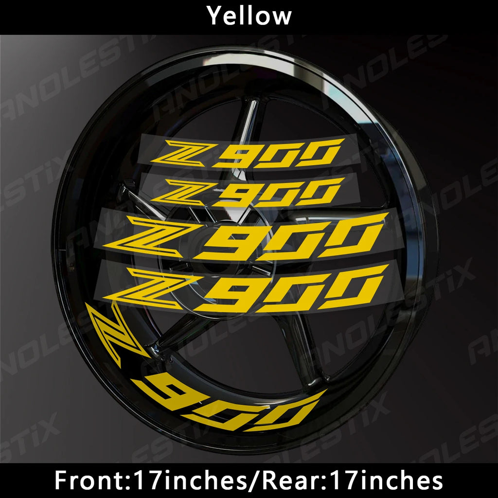 Reflective Motorcycle Rim Stripes – Wheel Hub Decals for Kawasaki Z900