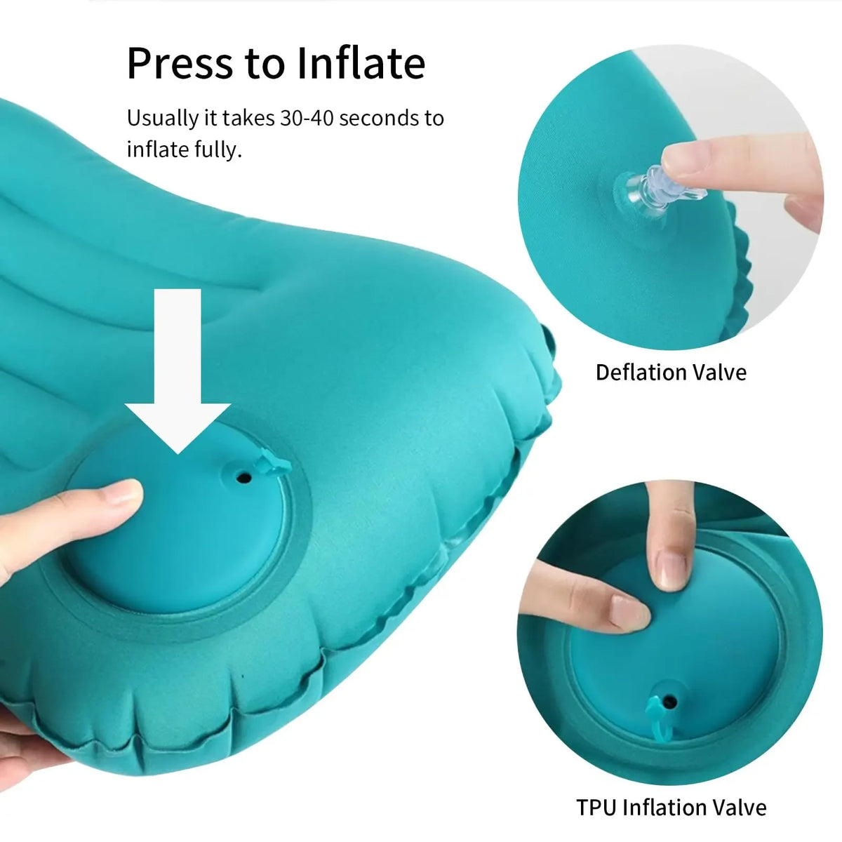 Inflatable Travel Pillow – Ergonomic Support for Camping and Car Comfort