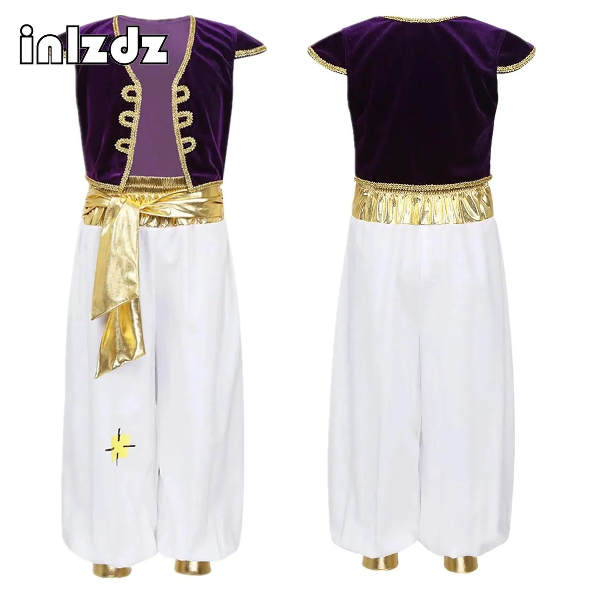 Boys Arabian Prince Costume – Vest and Pant Set for Halloween Cosplay