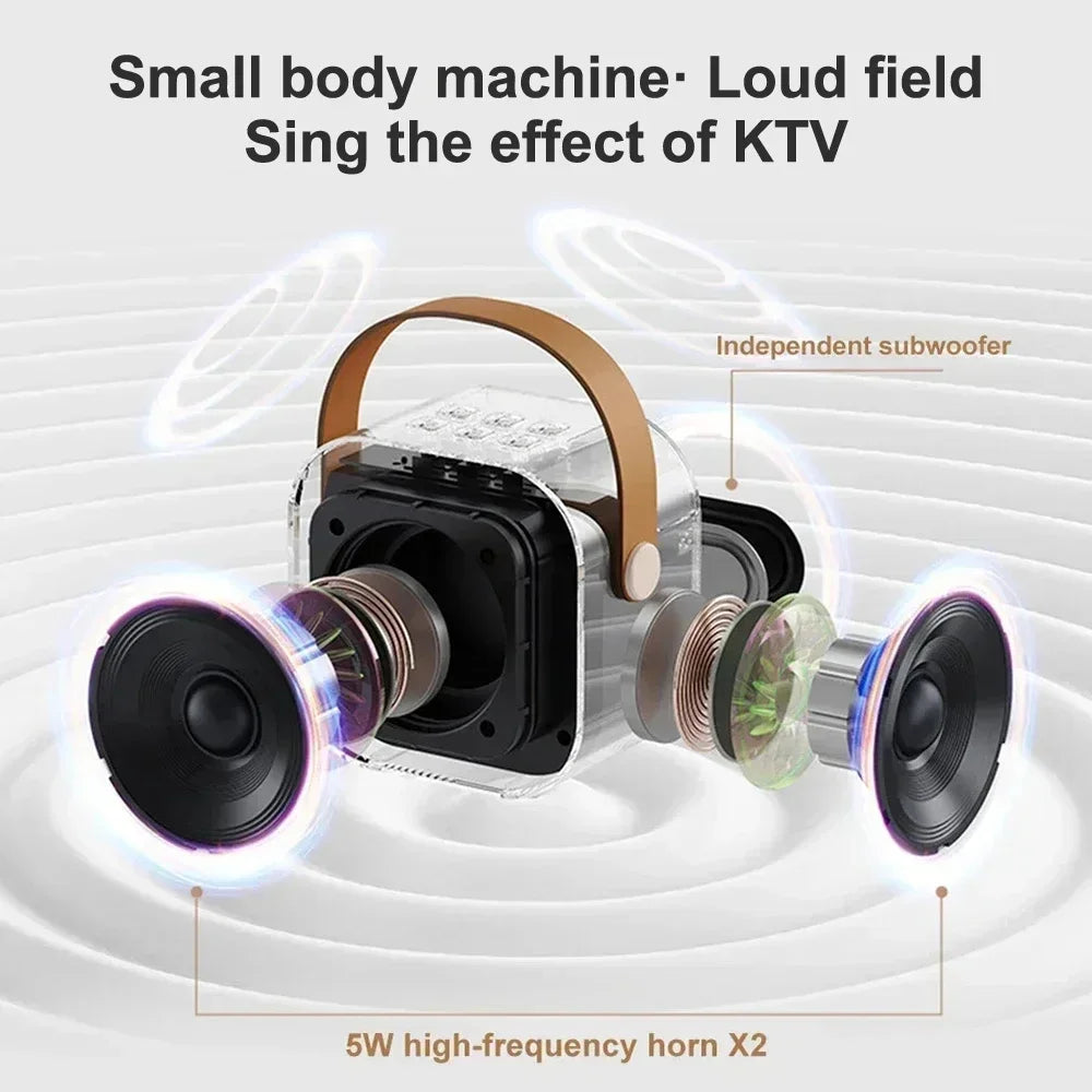 Portable Karaoke Speaker – RGB Wireless System for Kids Family Singing