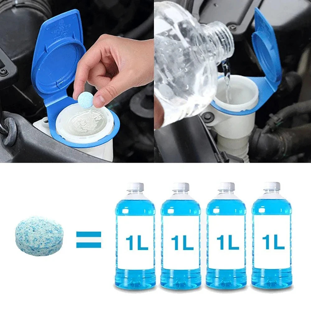 Concentrated Windshield Washer Tablets – Effervescent Cleaning Fluid for Car Glass
