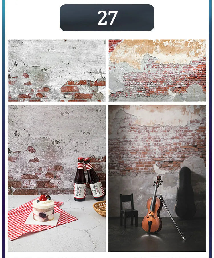 Marble Wood Grain Photography Backdrop – 57x87cm Waterproof Studio Props