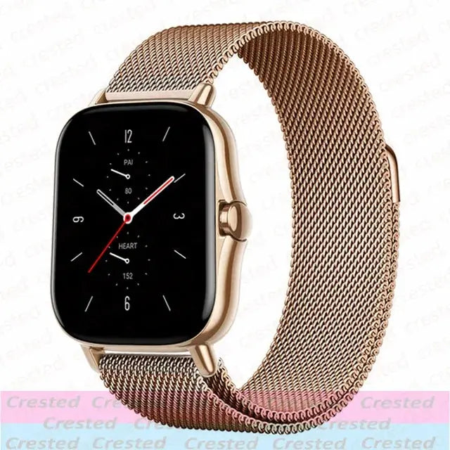 Milanese Stainless Steel Watch Band – 20mm 22mm Strap for Amazfit Smartwatches
