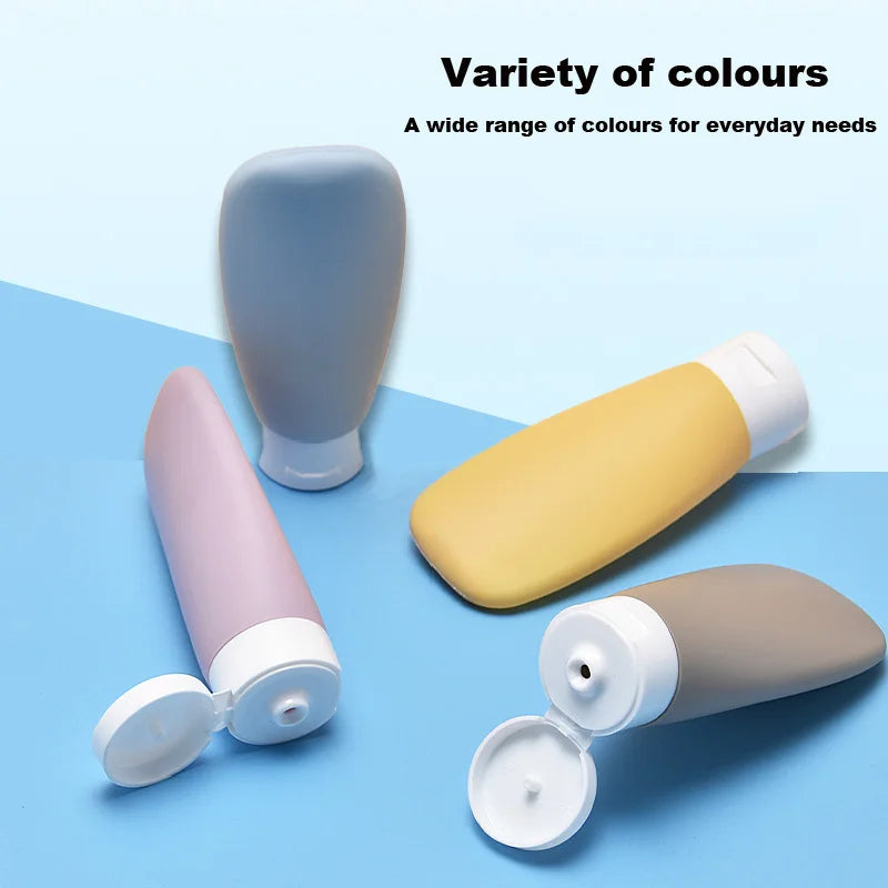 Refillable Silicone Travel Bottles – 60ml Squeeze Containers for Toiletries