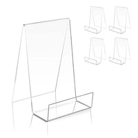 Transparent Acrylic Book Display Stand – Vertical Desktop Bookshelf Organizer