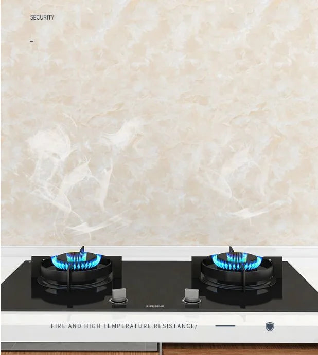 Self-Adhesive Marble Wallpaper – PVC Waterproof Film for Kitchen Renovation