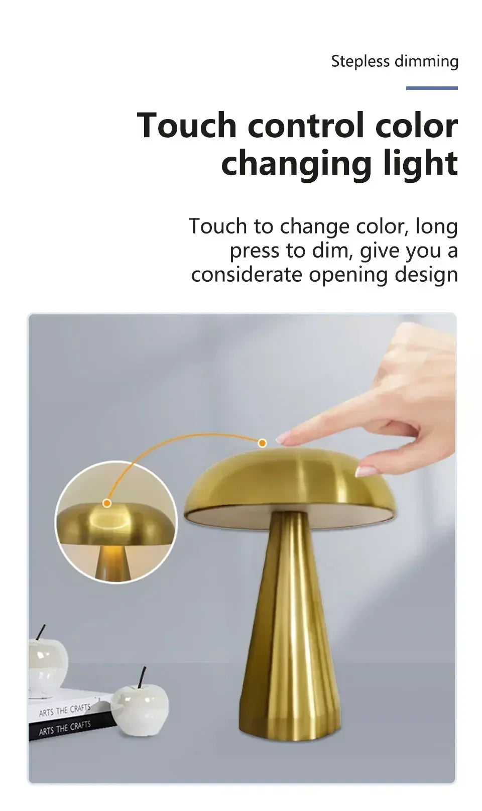 Mushroom Table Lamp – Iron Art Modern Decor for Bedroom Bedside Lighting