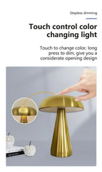Mushroom Table Lamp – Iron Art Modern Decor for Bedroom Bedside Lighting