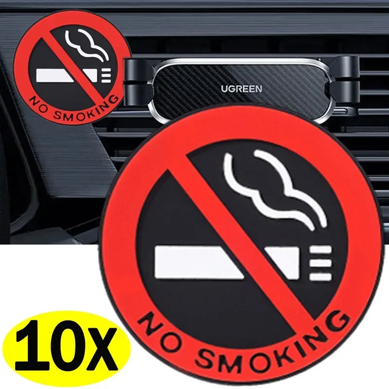 No Smoking Warning Decal – Adhesive Safety Sign for Cars and Home