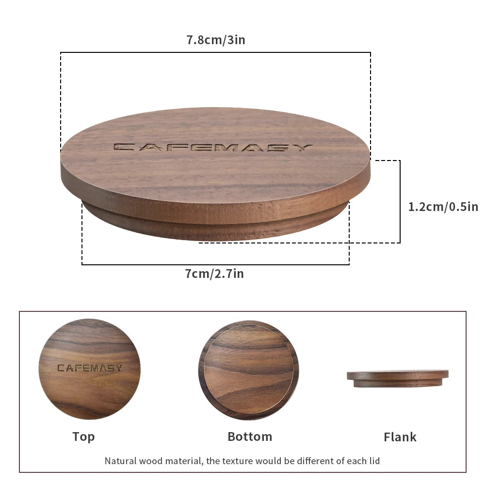 Wooden Coffee Grinder Lid – Replacement Hopper Cover for Eureka Mignon