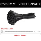 Nylon Cable Ties – Self-Locking Black Zip Ties for Home, Garden and DIY Projects