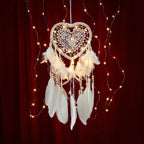 LED Heart Dreamcatcher – Hanging Nordic Ornament for Wedding Decor