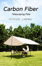 Carbon Fiber Telescopic Tarp Pole – Adjustable 3m Lightweight Camping Gear
