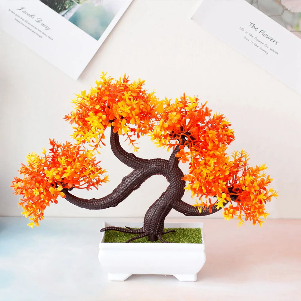 Artificial Potted Bonsai Tree – Zen Miniature Plant for Home Desk Decor