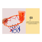 Wall Mounted Basketball Hoop – Foldable Mute Design for Kids Indoor Training