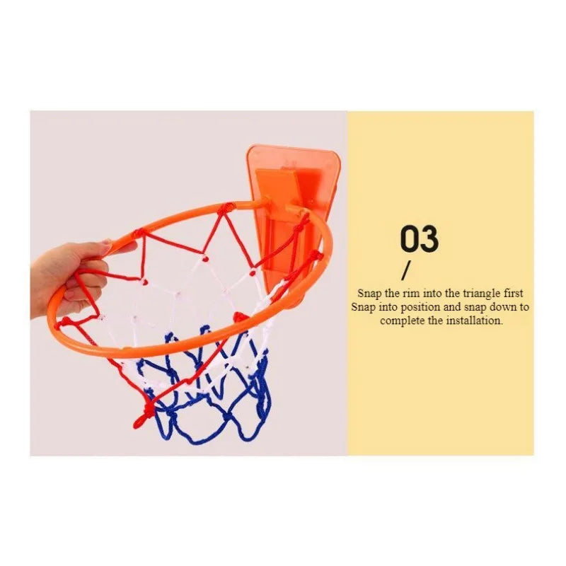 Wall Mounted Basketball Hoop – Foldable Mute Design for Kids Indoor Training