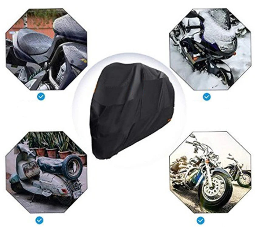 Universal Waterproof Motorcycle Cover – UV Protective Shield for Outdoor Storage
