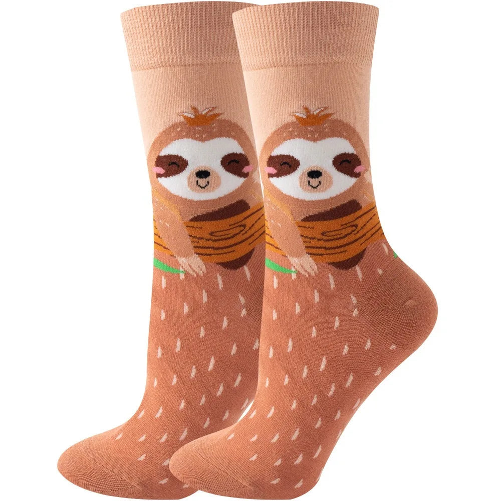 Colorful Cartoon Animal Crew Socks – Fun Harajuku Apparel for Men and Women