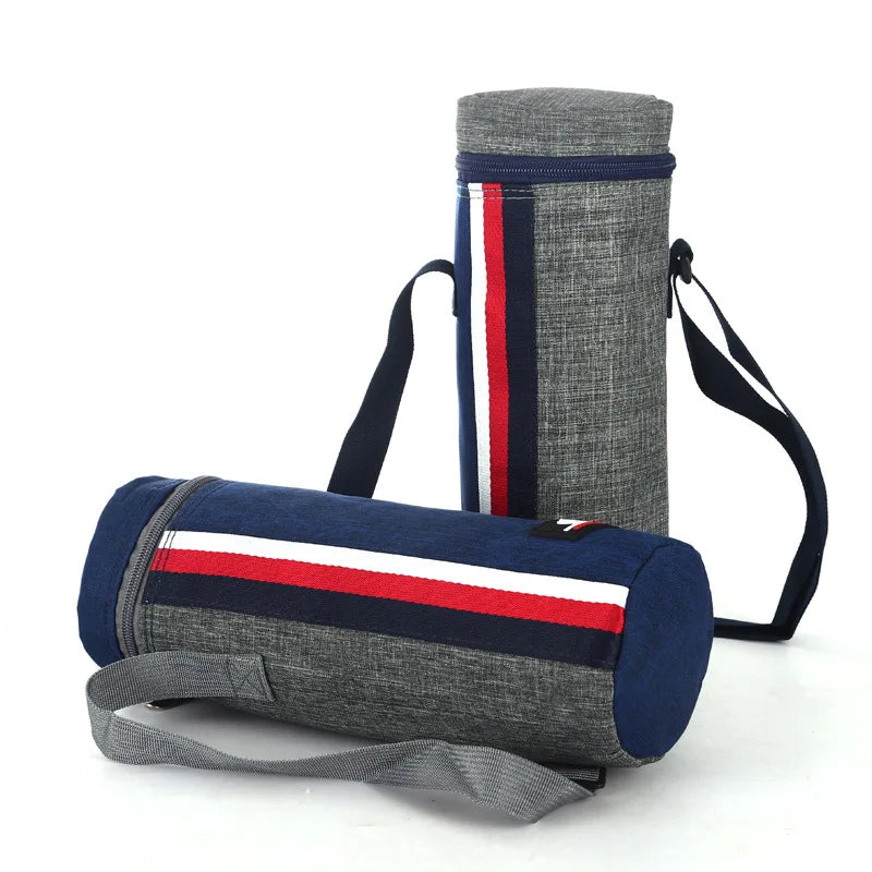 Insulated Oxford Water Bottle Bag – 1L/2L Pouch for Hiking and Summer Travel