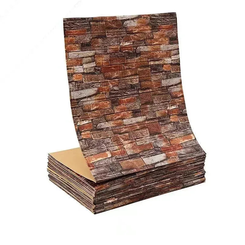 3D Self-Adhesive Brick Wallpaper – Waterproof Peel and Stick for Home Decor
