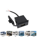 Waterproof USB Car Charger – 2.4A Power Socket for Motorcycle RV and Boat