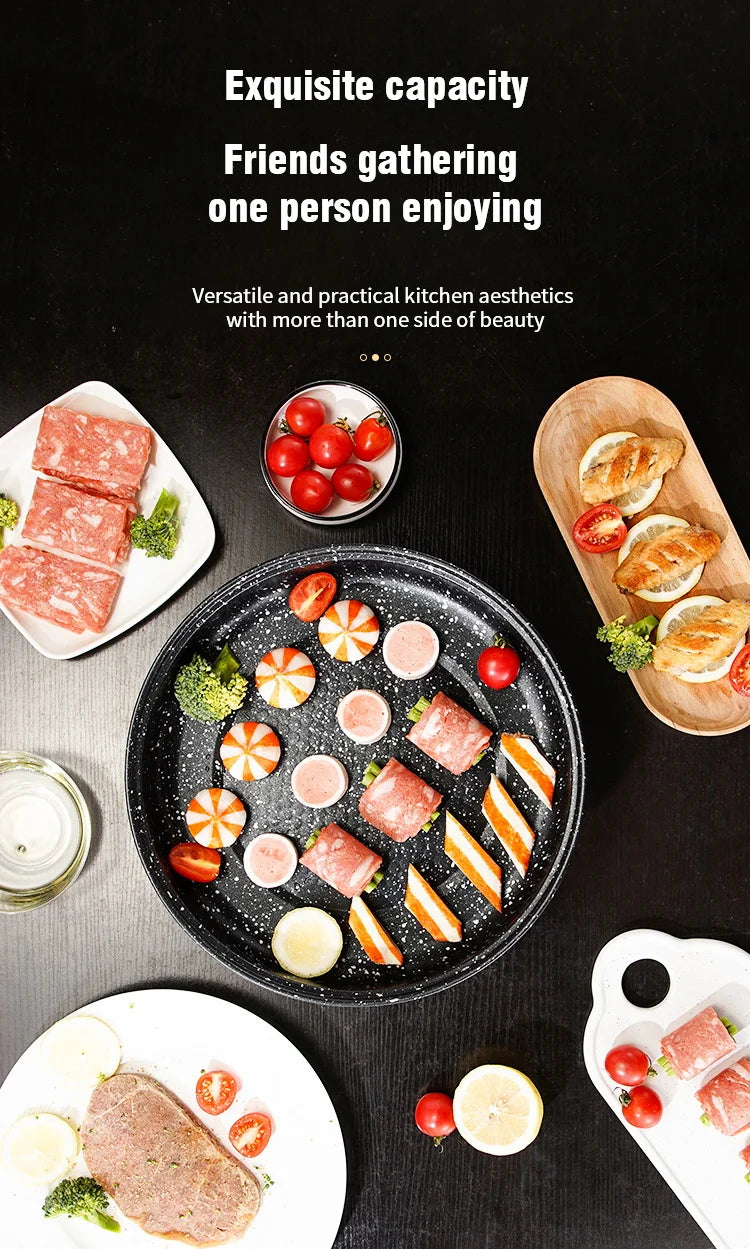 Electric Non-Stick Multicooker – Portable Frying Pan for Home Cooking