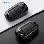 Carbon Fiber Car Key Case – Protective Keychain Cover for Peugeot and Citroen