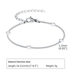 Stainless Steel Link Chain Bracelet – Stackable Silver Jewelry for Women