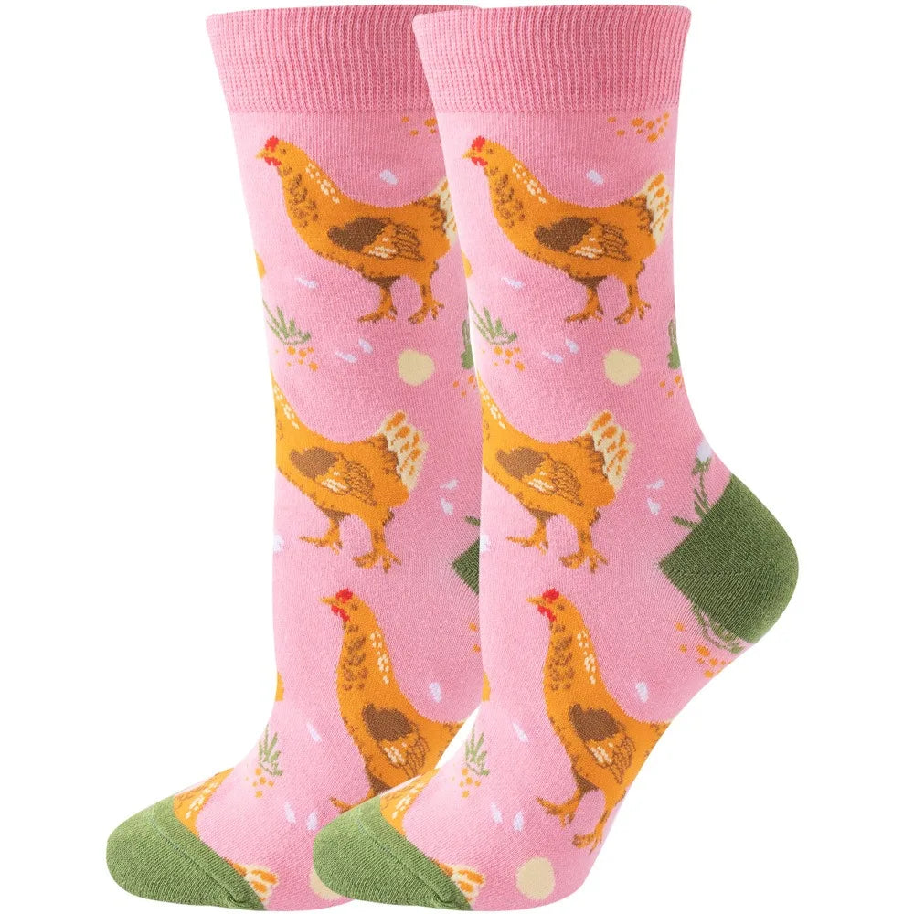 Colorful Cartoon Animal Crew Socks – Fun Harajuku Apparel for Men and Women