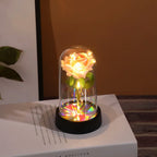 LED Glass Rose Lamp – Eternal Red Flower for Valentine's Day Gift