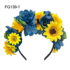 Mexican Rose Flower Crown – Boho Floral Headpiece for Halloween Party Wedding