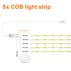 COB LED Strip Lights – Motion Sensor Under Cabinet Lamp for Closet Wardrobe