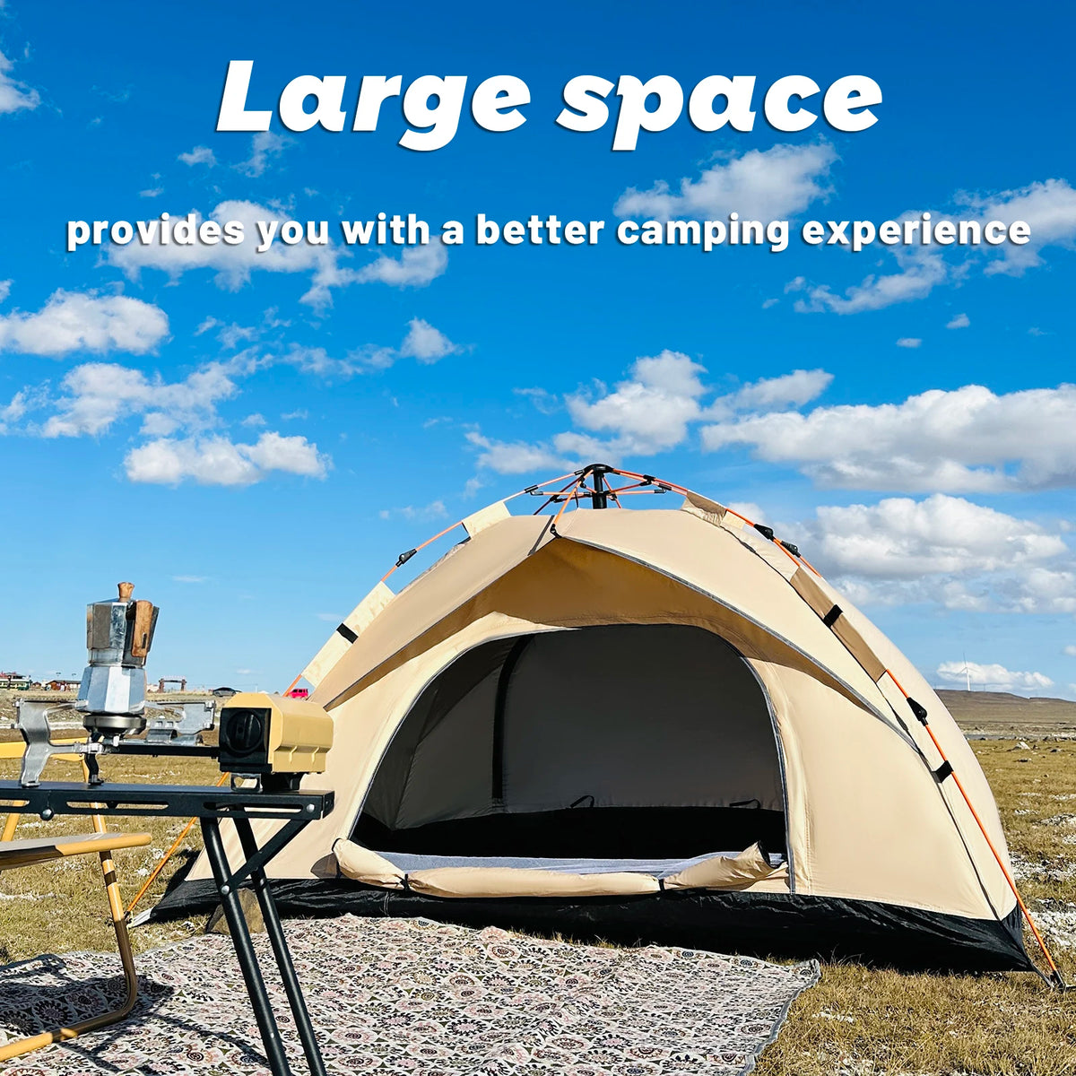 4-Person Automatic Pop-Up Tent – Rainproof Shelter for Outdoor Beach Fishing