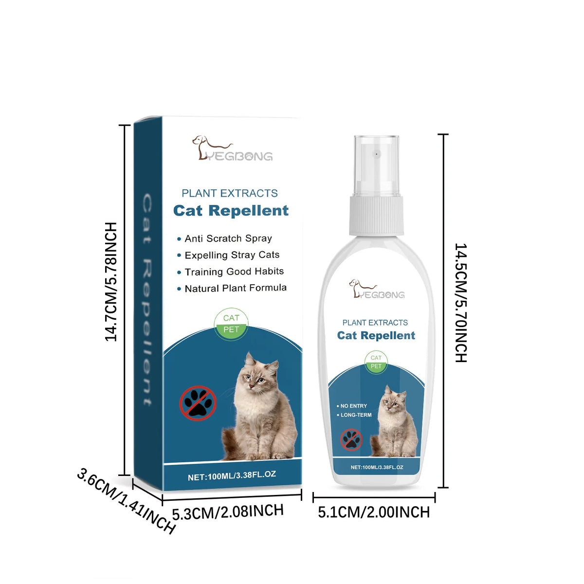 Indoor Cat Repellent Spray – Natural Deterrent for Protecting Home Furniture