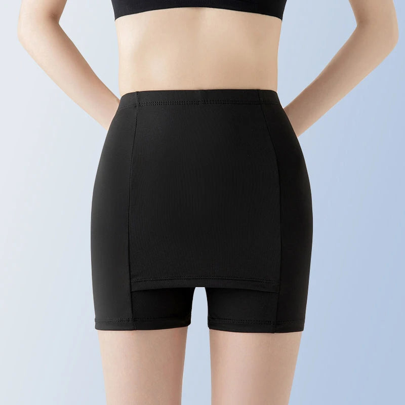 High Waist Safety Shorts – Double Layer Protective Underwear for Summer Dresses