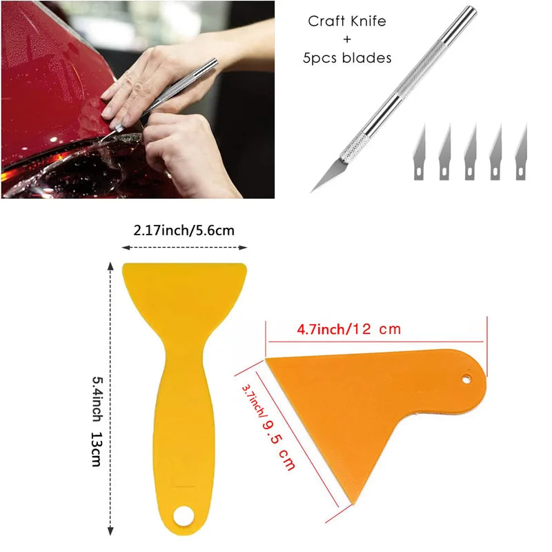 Vinyl Wrapping Tool Kit – Professional Squeegees for Car Window Tinting