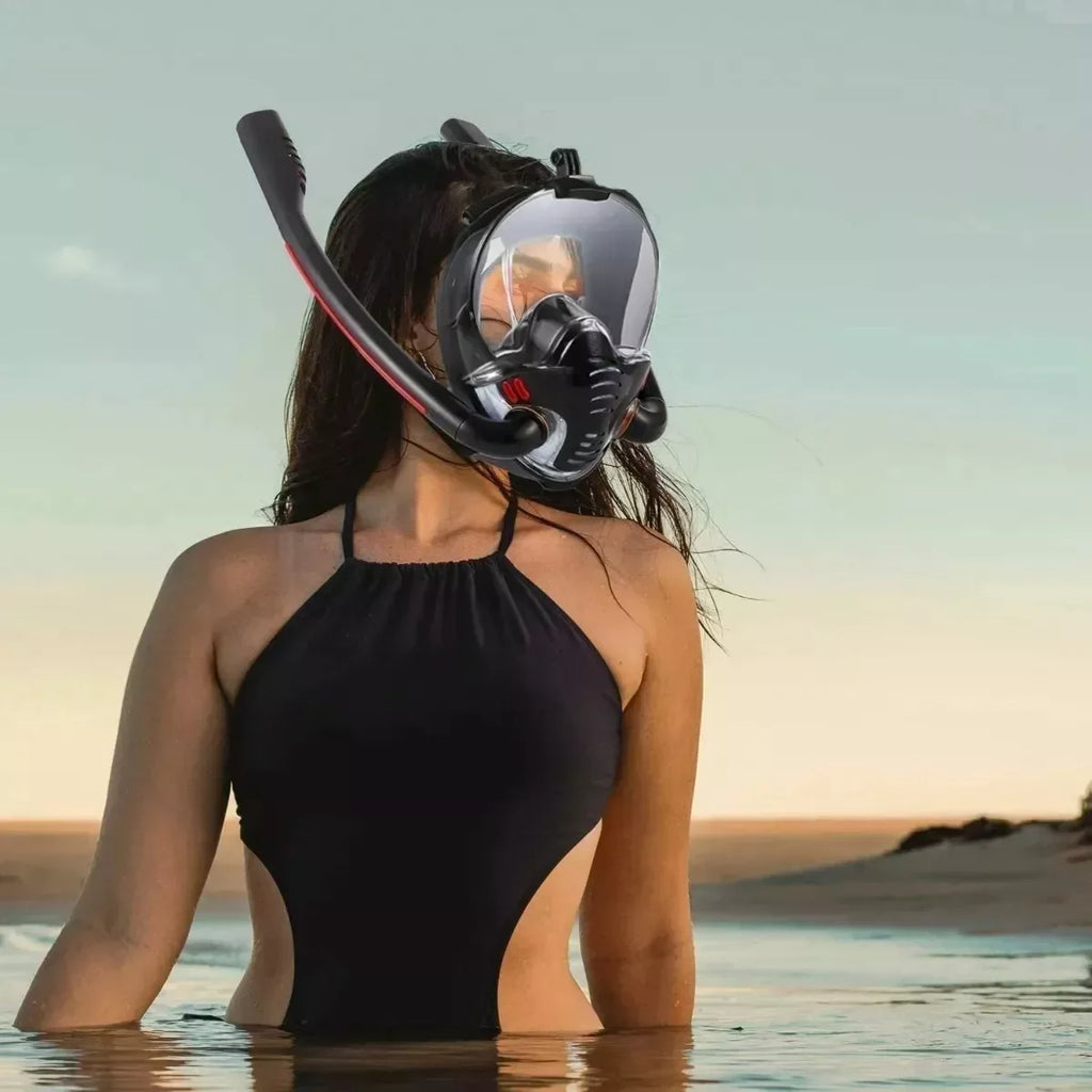 Full Face Snorkeling Mask – Silicone Anti-Fog Diving Gear for Underwater Swimming
