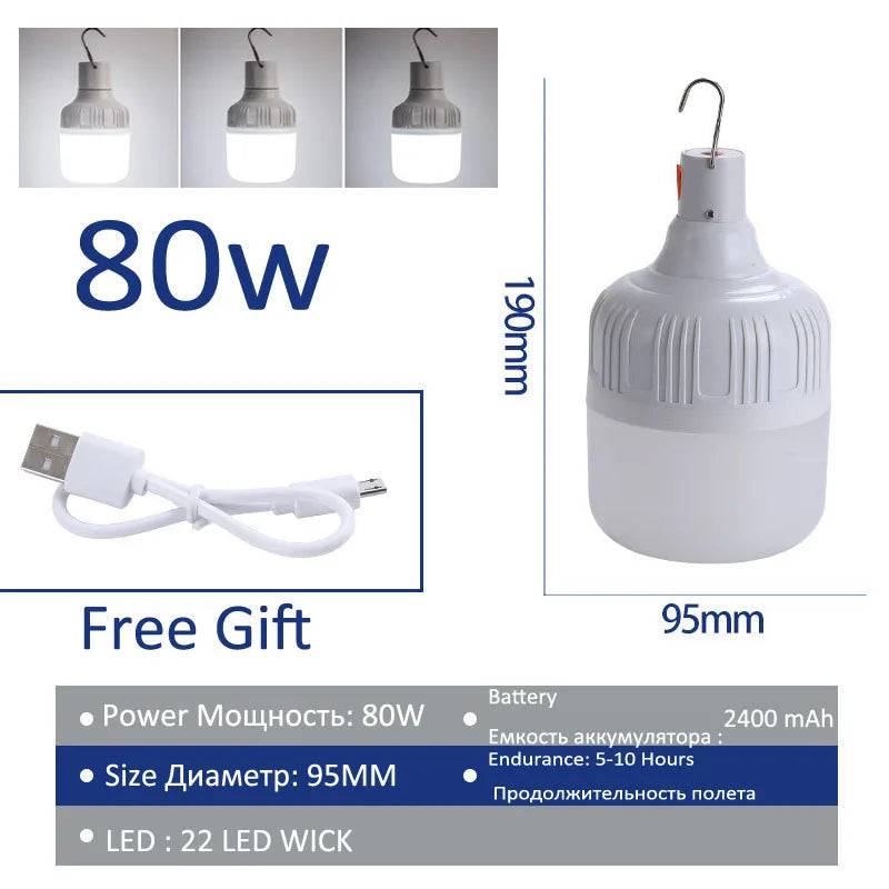 Portable LED Camping Lantern – Rechargeable Motion Sensor Light for Outdoor Emergencies