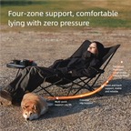 Foldable Camping Chair – Ergonomic Recliner with Pillow for Outdoor Leisure