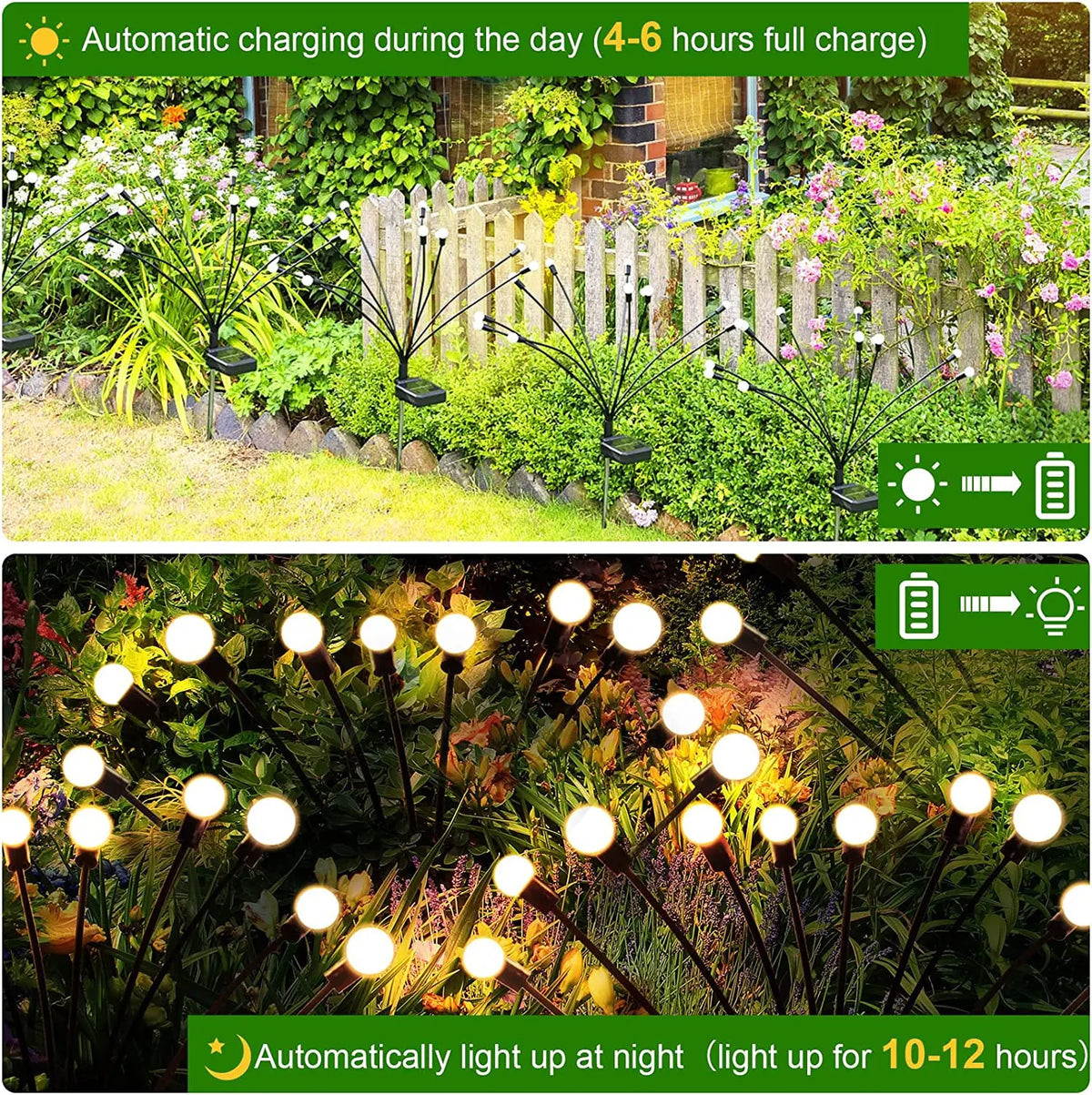 Starburst Solar Firefly Lights – Waterproof LED Lamps for Garden Path Decor